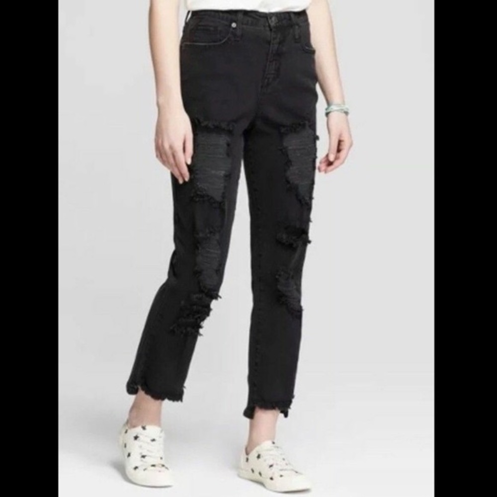 Black ripped jeans